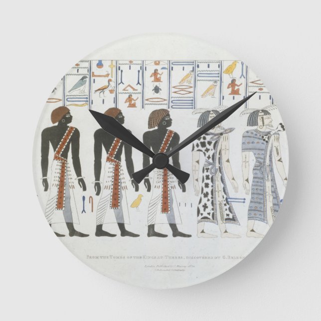 Illustrations of hieroglyphics from the Tombs of t Round Clock (Front)