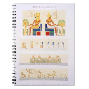 Illustrations of painted boards and murals from th notebook