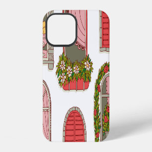 Illustrations with Vintage Windows: Artistic. iPhone 12 Case