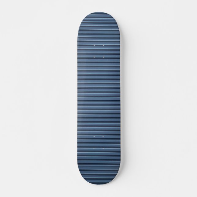 Illustrative Blue aluminium siding Skateboard (Front)
