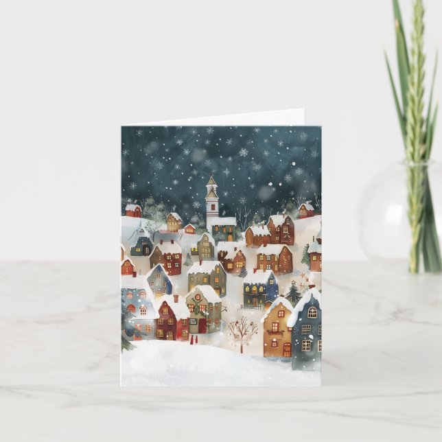 Illustrative Christmas city  Card (Front)