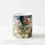 Illustrative Christmas  city in the snow Coffee Mug<br><div class="desc">Illustration of  Christmas city in the snow with the night sky in watercolour</div>