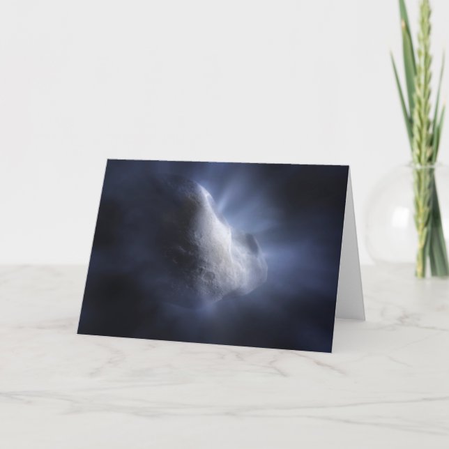 Illustrative Close-Up The Comet Tempel. Card (Front)
