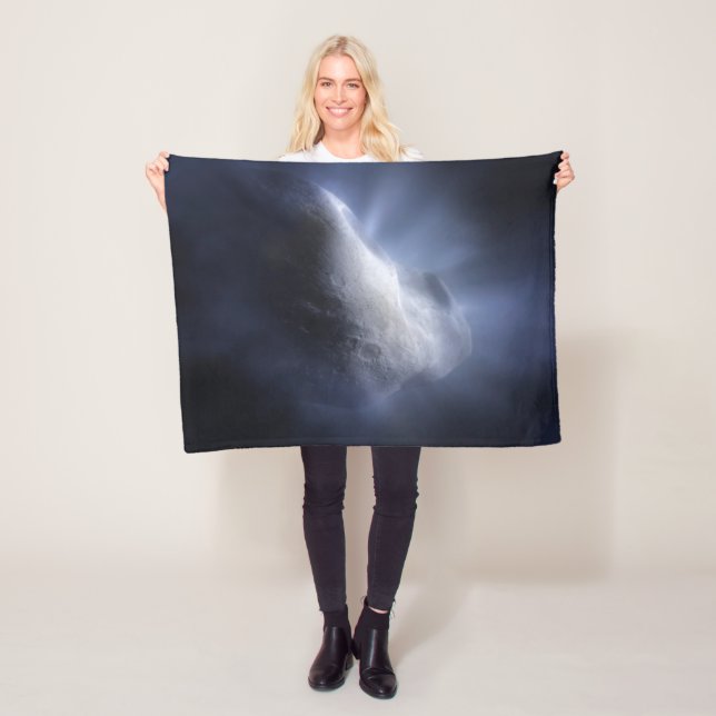 Illustrative Close-Up The Comet Tempel. Fleece Blanket (In Situ)