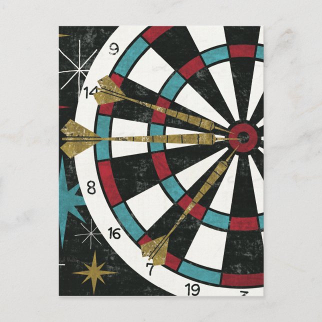 Illustrative Dart Board Postcard (Front)