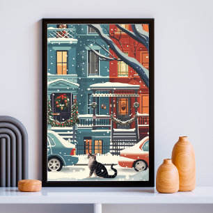 Illustrative New York city retro  Poster