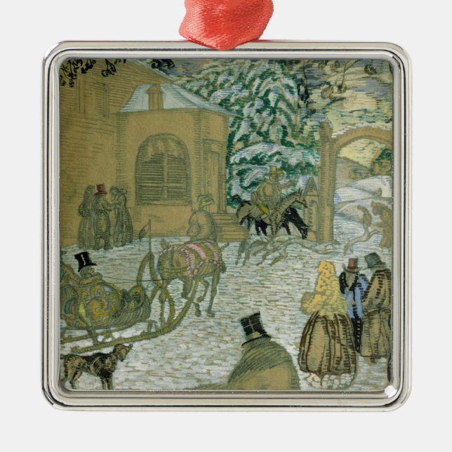 Illustraton for 'Dubrovsky', by Alexander Pushkin Metal Ornament (Front)