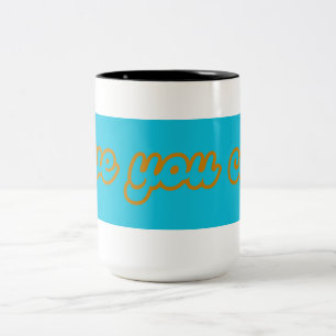 ilove coffe Two-Tone coffee mug
