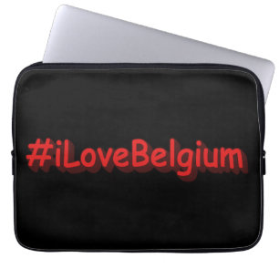 "#iLoveBelgium" Cute Design. Buy Now Laptop Sleeve