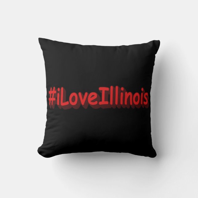 "#iLoveIllinois " Cute Design. Buy Now Cushion (Front)