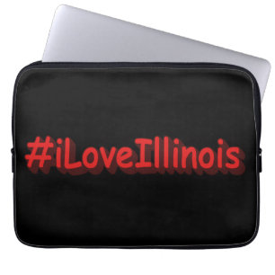 "#iLoveIllinois " Cute Design. Buy Now Laptop Sleeve
