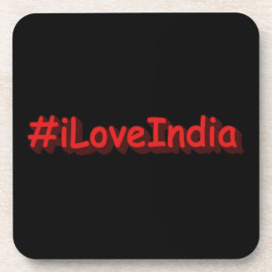 "#iLoveIndia " Cute Design. Buy Now Coaster