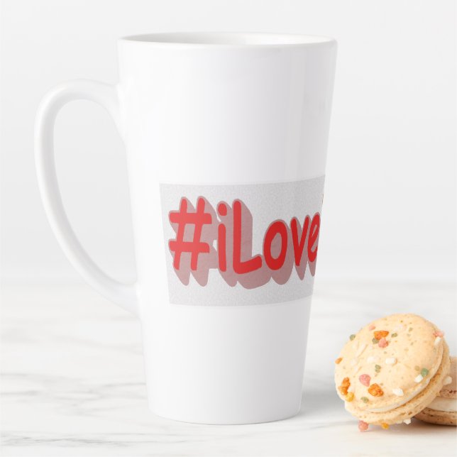 "#iLoveIndiana " Cute Design. Buy Now Latte Mug (In Situ)