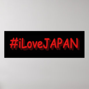 "#iLoveJAPAN" Cute Design. Buy Now Poster