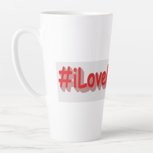 "#iLoveMichigan " Cute Design. Buy Now Latte Mug (Left)