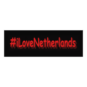 "#iLoveNetherlands" Cute Design. Buy Now Photo Print