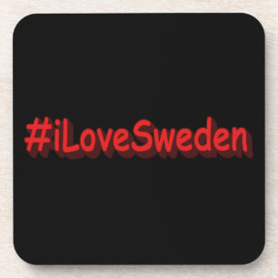 "#iLoveSweden" Cute Design. Buy Now Coaster