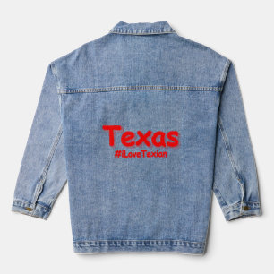 "#iLoveTexian " Cute Design. Buy Now Denim Jacket