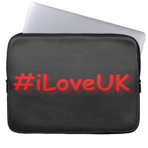 "#iLoveUK" Cute Design. Buy Now Laptop Sleeve