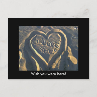Iloveyou, Wish you were here! Postcard