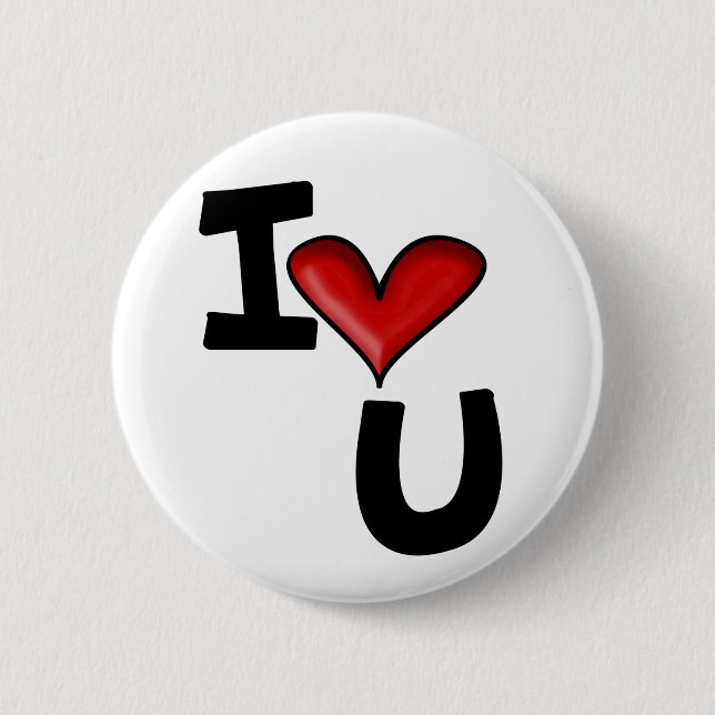 ilovu 6 cm round badge (Front)