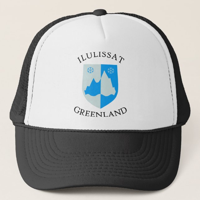 Ilulissat coat of arms trucker hat (Front)