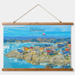 Ilulissat, Greenland - Iceberg Town Hanging Tapestry