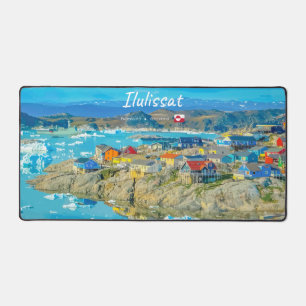 Ilulissat, Greenland - Iceberg Town Small Desk Mat
