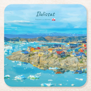 Ilulissat, Greenland - Iceberg Town Square Paper Coaster