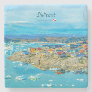 Ilulissat, Greenland - Iceberg Town Stone Coaster