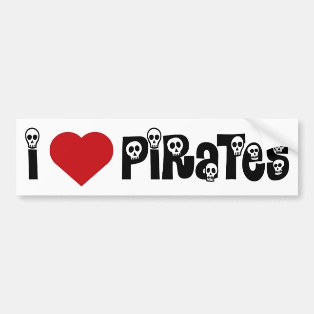 Iluvpirates Bumper Sticker (Front)