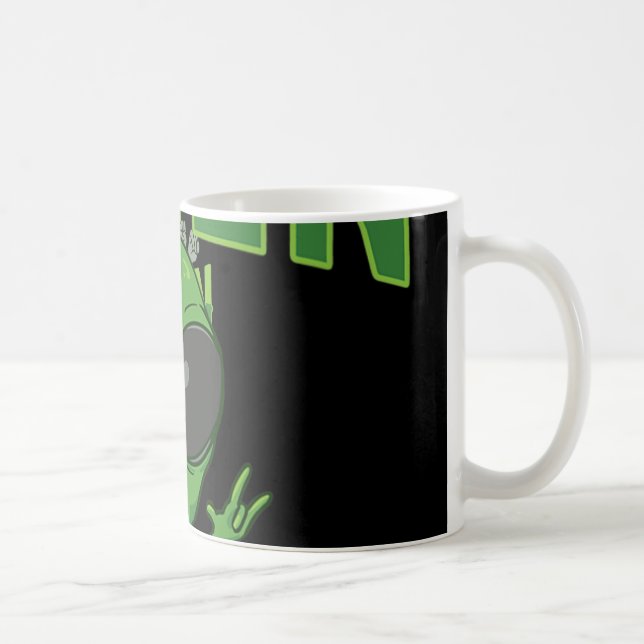 ILY Alien ASL Hand Gesture Deaf Hearing Loss Aware Coffee Mug (Right)