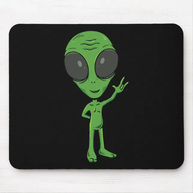 ILY Alien ASL Hand Gesture Deaf Hearing Loss Aware Mouse Pad | Zazzle