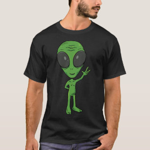 Ily Alien Asl Hand Gesture Deaf Hearing Loss Aware T-Shirt