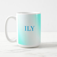 ILY Aqua Customisable Mug
