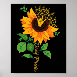 Ily Asl Hand Gesture Deaf Hearing Loss Awareness Poster