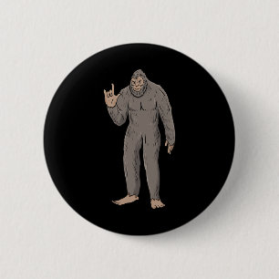 ILY BIG Foot ASL Hand Gesture Deaf Hearing Loss Aw 6 Cm Round Badge