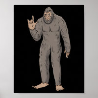 ILY BIG Foot ASL Hand Gesture Deaf Hearing Loss Aw