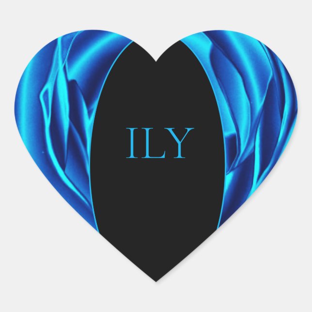 "ILY" Heart Sticker - A Modern Design (Front)