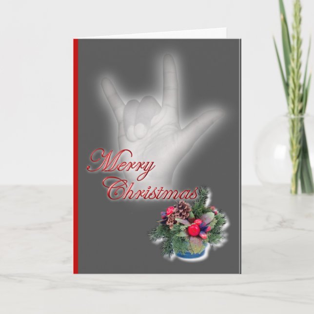 ILY - Merry Christmas Holiday Card (Front)