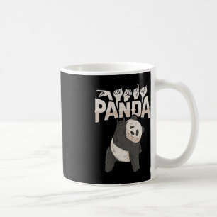 ILY Panda ASL Hand Gesture Deaf Hearing Loss Aware Coffee Mug