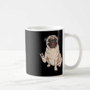 ILY PUG DOG ASL Hand Gesture Deaf Hearing Loss Awa Coffee Mug