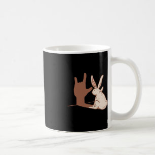 ILY Rabbit ASL Hand Gesture Deaf Hearing Loss Awar Coffee Mug