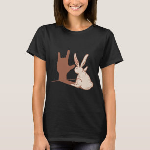 Ily Rabbit Asl Hand Gesture Deaf Hearing Loss Awar T-Shirt