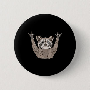 Ily Racoon Asl Hand Gesture Deaf Hearing Loss Awa 6 Cm Round Badge