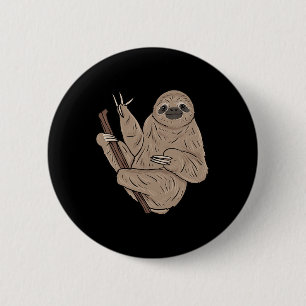 Ily Sloth Asl Hand Gesture Deaf Hearing Loss Aware 6 Cm Round Badge