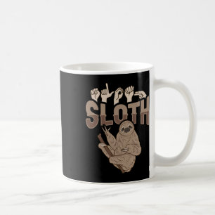Ily Sloth Asl Hand Gesture Deaf Hearing Loss Aware Coffee Mug