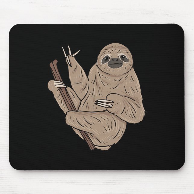 Ily Sloth Asl Hand Gesture Deaf Hearing Loss Aware Mouse Pad (Front)