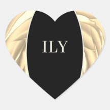 ILY Sticker Soft Metallic Yellow and Black