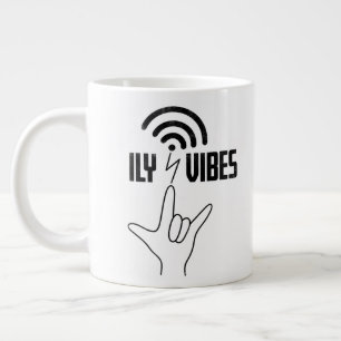 ILY Vibes - ASL Design  Large Coffee Mug